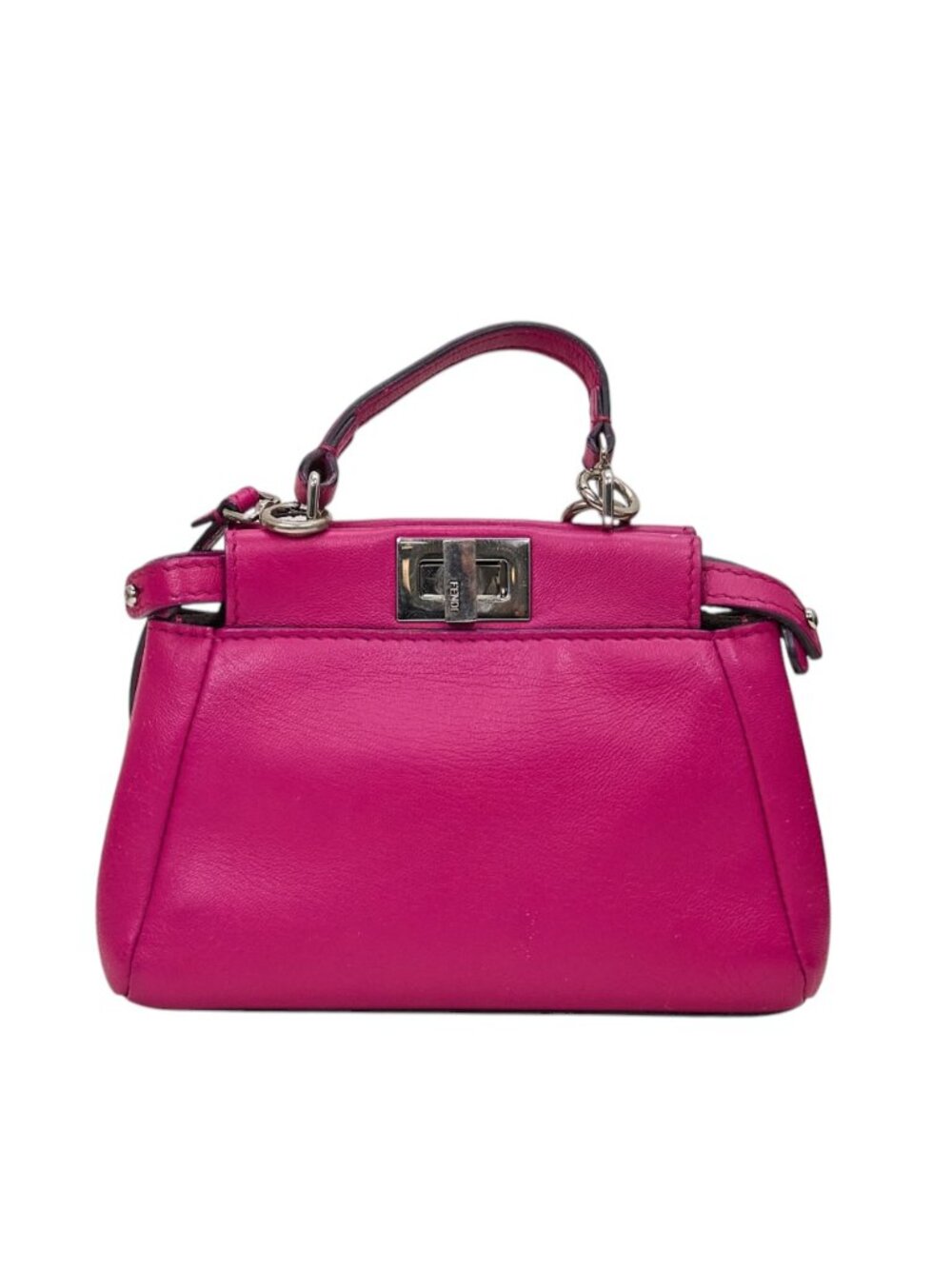 Fendi Micro Peekabo Iconic Satchel Fuchsia